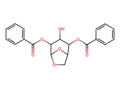 3-Hydroxy-6,8-dioxabicyclo[3.2.1]octane-2,4-diyl dibenzoate structure