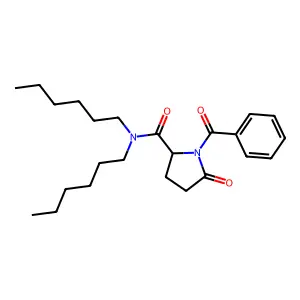1-苯甲酰-N,N-二己基-5-氧代脯氨酰胺 structure