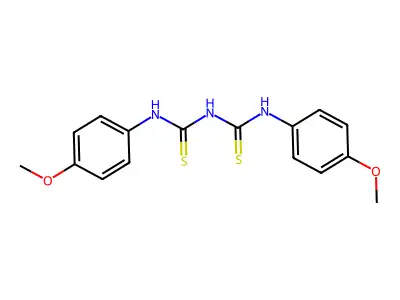 Biuret, 1,5-bis(p-methoxyphenyl)-2,4-dithio- structure