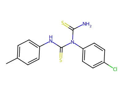 Thioimidodicarbonic diamide, N-(4-chlorophenyl)-N'-(4-methylphenyl)- structure