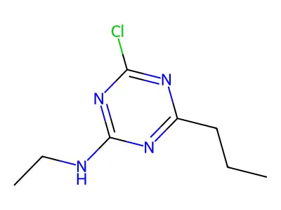 1,3,5-Triazin-2-amine, 4-chloro-N-ethyl-6-propyl- structure