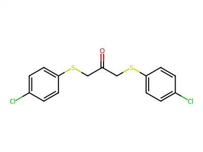 2-Propanone, 1,3-bis((4-chlorophenyl)thio)- structure