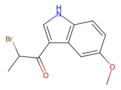2-bromo-1-(5-methoxy-1H-indol-3-yl)propan-1-one structure