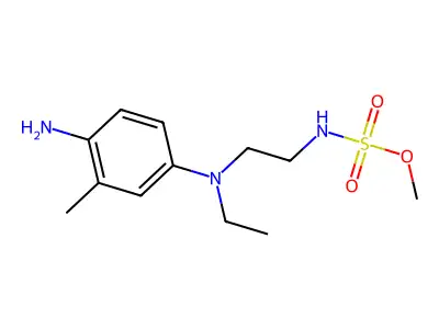 Methyl {2-[(4-amino-3-methylphenyl)(ethyl)amino]ethyl}sulfamate structure