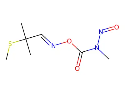 [(2-methyl-2-methylsulfanylpropylidene)amino] N-methyl-N-nitrosocarbamate structure