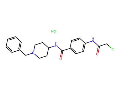 Benzamide, 4-((chloroacetyl)amino)-N-(1-(phenylmethyl)-4-piperidinyl)-, monohydrochloride structure