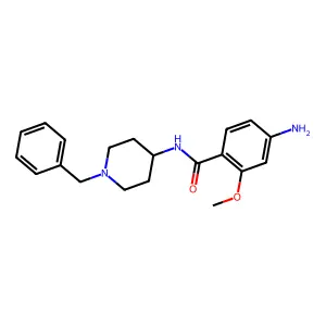 4-amino-N-(1-benzylpiperidin-4-yl)-2-methoxybenzamide structure