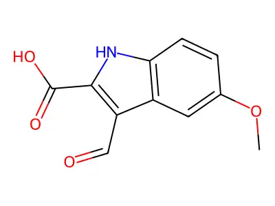 3-formyl-5-methoxy-1H-indole-2-carboxylic acid structure