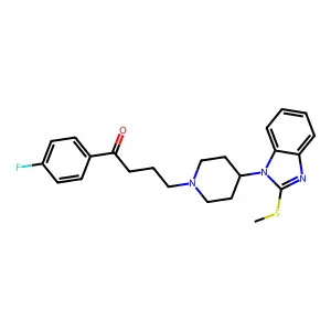 Butyrophenone, 4'-fluoro-4-(4-(2-methylthiobenzimidazol-1-yl)piperidino)- structure