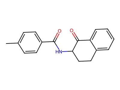 4-methyl-N-(1-oxo-1,2,3,4-tetrahydro-2-naphthalenyl)benzenecarboxamide structure