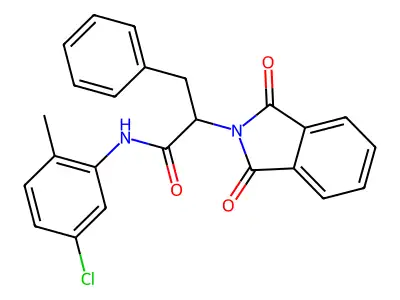 N-(5-chloro-2-methylphenyl)-2-(1,3-dioxoisoindol-2-yl)-3-phenylpropanamide structure