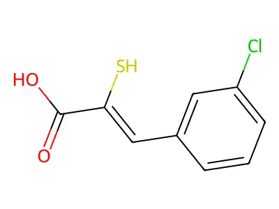 3-(3-Chlorophenyl)-2-sulfanylprop-2-enoic acid structure