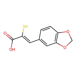 2-Propenoic acid, 3-(1,3-benzodioxol-5-yl)-2-mercapto-, (Z)- structure
