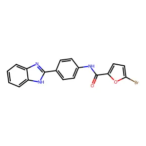 N-[4-(1H-benzimidazol-2-yl)phenyl]-5-bromofuran-2-carboxamide structure