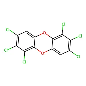 1,2,3,6,7,8-Hexachlorodibenzo-P-dioxin structure