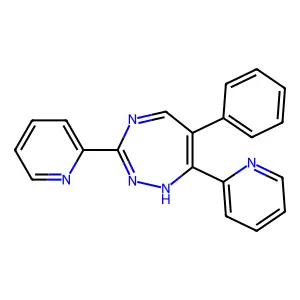6-phenyl-3,7-dipyridin-2-yl-1H-1,2,4-triazepine structure