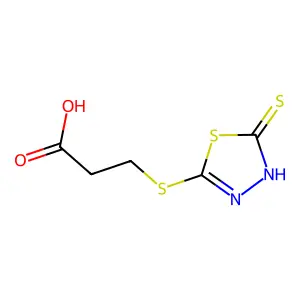 3-((5-Mercapto-1,3,4-thiadiazol-2-yl)thio)propanoic acid structure