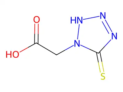 2,5-Dihydro-5-thioxo-1H-tetrazole-1-acetic acid structure