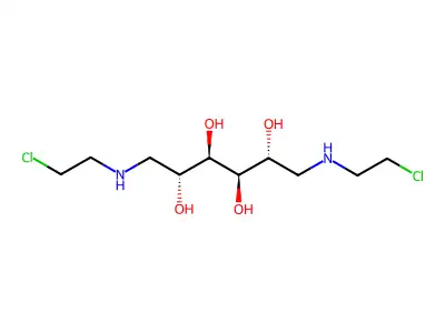 1,6-Bis(2-chloroethylamino)hexane-2,3,4,5-tetrol structure