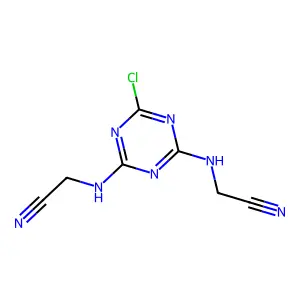 Acetonitrile, 2,2'-((6-chloro-1,3,5-triazine-2,4-diyl)diimino)bis- structure
