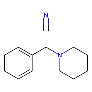 2-Phenyl-2-piperidinoacetonitrile structure