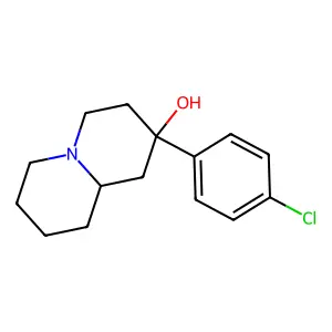 2H-Quinolizin-2-axial-ol, octahydro-2-equatorial-(4-chlorophenyl)- structure