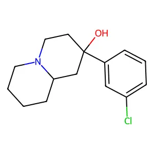 2H-Quinolizin-2-axial-ol, octahydro-2-equatorial-(3-chlorophenyl)- structure