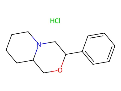 Pyrido(2,1-c)(1,4)oxazine, octahydro-3-phenyl-, hydrochloride structure