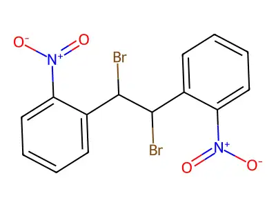 1,1'-(1,2-Dibromoethane-1,2-diyl)bis(2-nitrobenzene) structure