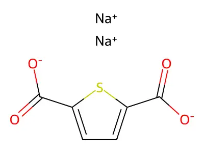 Disodium thiophene-2,5-dicarboxylate structure