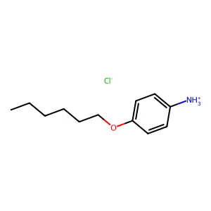 Aniline, p-(hexyloxy)-, hydrochloride structure
