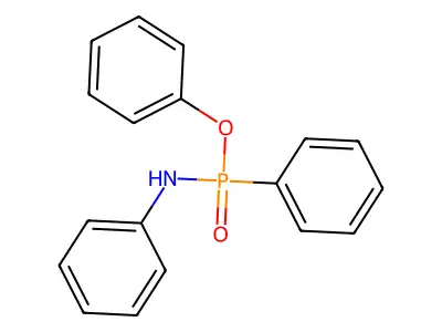 Phosphonamidic acid, N,P-diphenyl-, phenyl ester structure