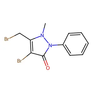 4-Bromo-5-(bromomethyl)-1-methyl-2-phenylpyrazol-3-one structure