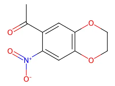 1-(7-Nitro-2,3-dihydro-benzo[1,4]dioxin-6-yl)-ethanone structure