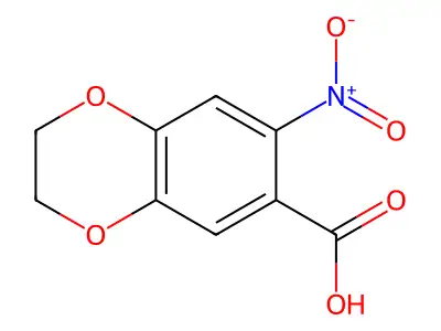 7-Nitro-2,3-dihydro-1,4-benzodioxine-6-carboxylic acid structure