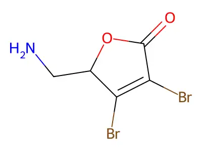 5-(Aminomethyl)-3,4-dibromo-2(5H)-furanone structure