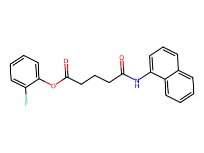 (2-Fluorophenyl) 4-(naphthalen-1-ylcarbamoyl)butanoate structure