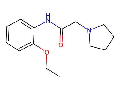 N-(2-ethoxyphenyl)-2-pyrrolidin-1-ylacetamide structure