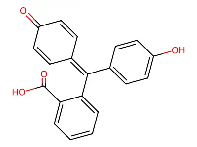 2-((4-Hydroxyphenyl)(4-oxo-2,5-cyclohexadien-1-ylidene)methyl)benzoic acid structure