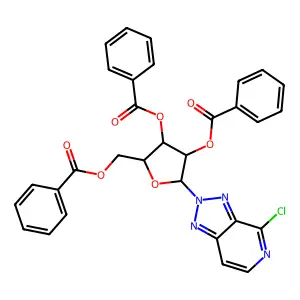 [3,4-dibenzoyloxy-5-(4-chlorotriazolo[4,5-c]pyridin-2-yl)oxolan-2-yl]methyl benzoate structure