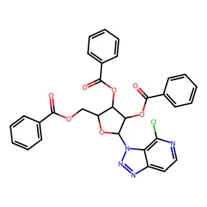 [3,4-dibenzoyloxy-5-(4-chlorotriazolo[4,5-c]pyridin-3-yl)oxolan-2-yl]methyl benzoate structure