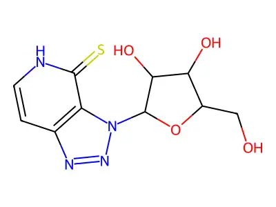 3-[3,4-dihydroxy-5-(hydroxymethyl)oxolan-2-yl]-5H-triazolo[4,5-c]pyridine-4-thione structure