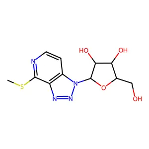2-(hydroxymethyl)-5-(4-methylsulfanyltriazolo[4,5-c]pyridin-1-yl)oxolane-3,4-diol structure