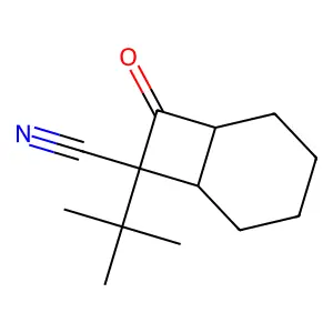7-Tert-butyl-8-oxobicyclo[4.2.0]octane-7-carbonitrile structure