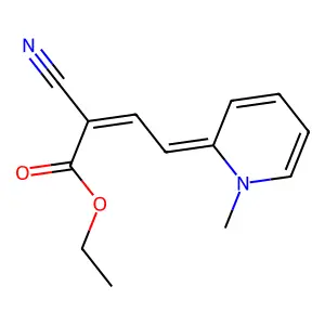 Ethyl 2-cyano-4-(1-methylpyridin-2(1H)-ylidene)but-2-enoate structure