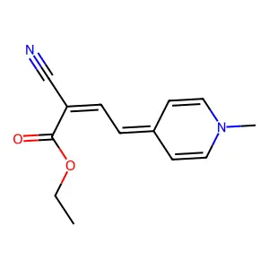 Ethyl 2-cyano-4-(1-methylpyridin-4-ylidene)but-2-enoate structure