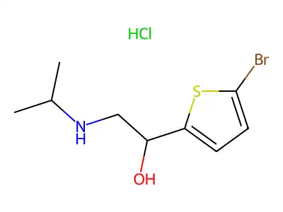 Ethanol, 1-(5-bromo-2-thienyl)-2-isopropylamino-, hydrochloride structure