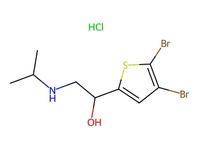 Ethanol, 1-(4,5-dibromo-2-thienyl)-2-isopropylamino-, hydrochloride structure