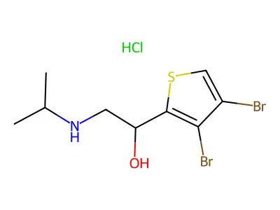 Ethanol, 1-(3,4-dibromo-2-thienyl)-2-isopropylamino-, hydrochloride structure