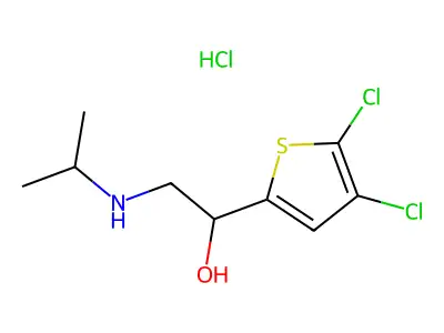 Ethanol, 1-(4,5-dichloro-2-thienyl)-2-isopropylamino-, hydrochloride structure